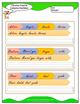 B sesi Çalışma Sayfaları